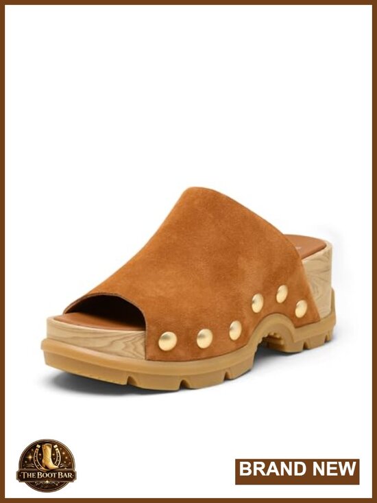 Shoes - Platform Mules & Clogs - Suede Slip On Sandals